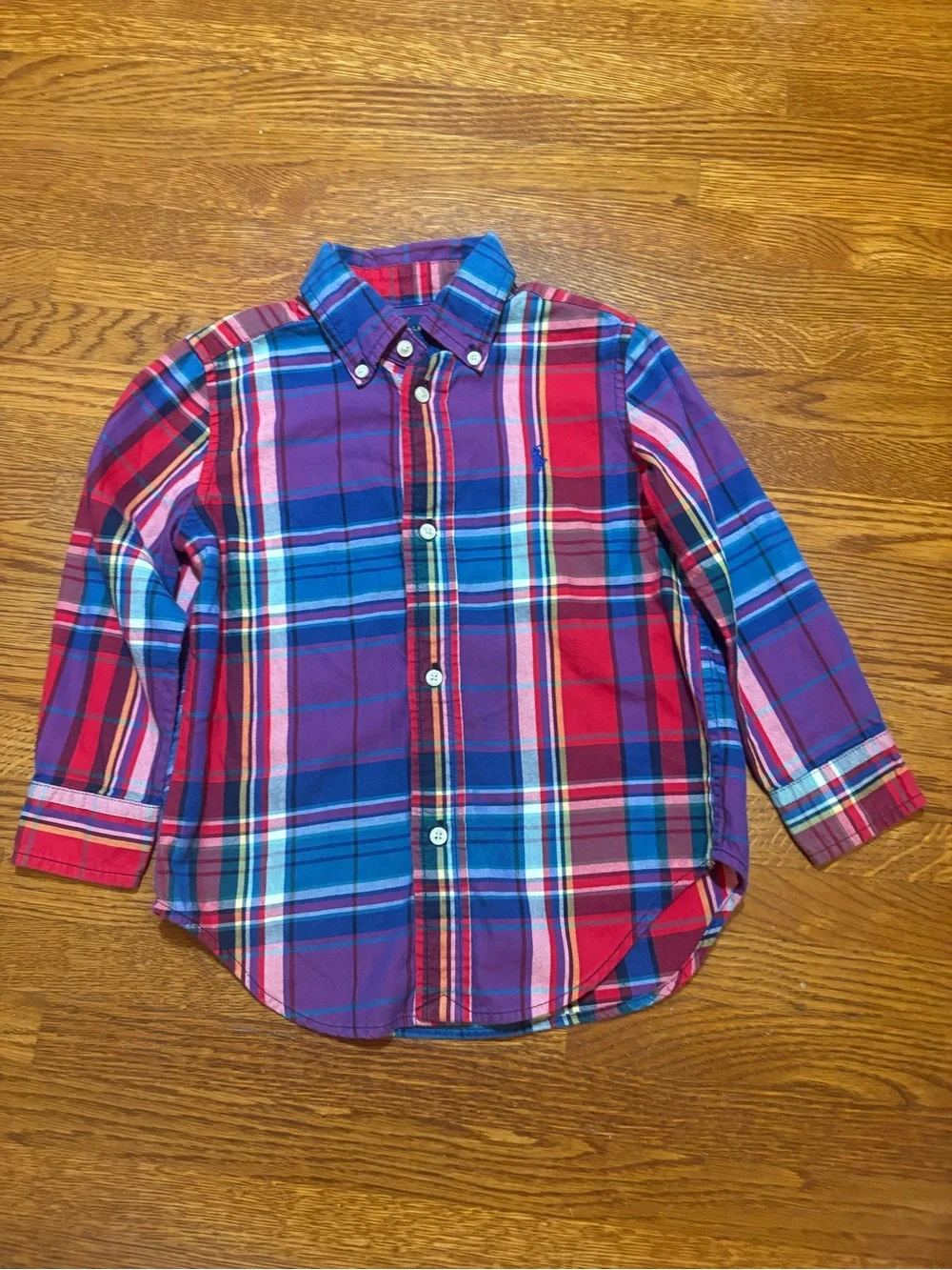 Ralph Lauren Vibrant Multicolor Plaid Polo Button Down Shirt
